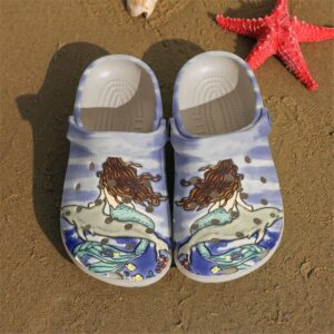 Mermaid Personalized Clog Custom Crocs Comfortablefashion Style Comfortable For Women Men Kid Print 3D Mermaid Dolphin