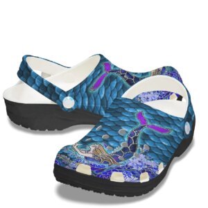 Mermaid Personalized Clog Custom Crocs Comfortablefashion Style Comfortable For Women Men Kid Print 3D Purple Mermaid