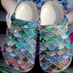 Mermaid Personalized Clog Custom Crocs Comfortablefashion Style Comfortable For Women Men Kid Print 3D Shiny
