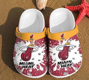 Miami Heat Crocs Crocband Clog Clog Comfortable For Mens And Womens Classic Clog Water Shoes