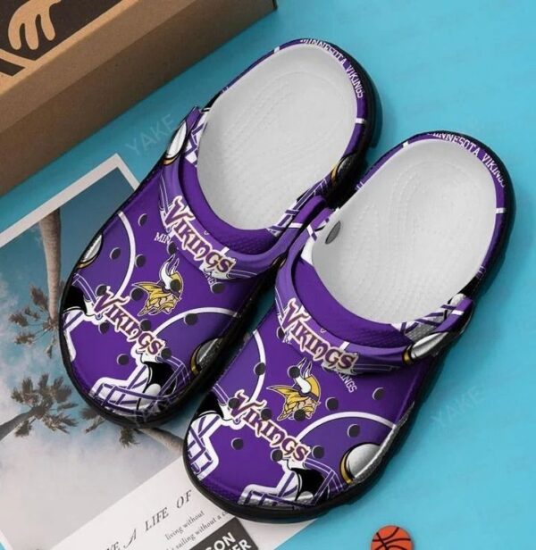 Minnesota Vikings Crocs Crocband Clog Comfortable For Mens Womens Classic Clog Water Shoes Clog Saleoff 190920