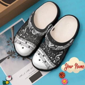 Music Personalized Clog Custom Crocs Comfortablefashion Style Comfortable For Women Men Kid Print 3D Piano Lover