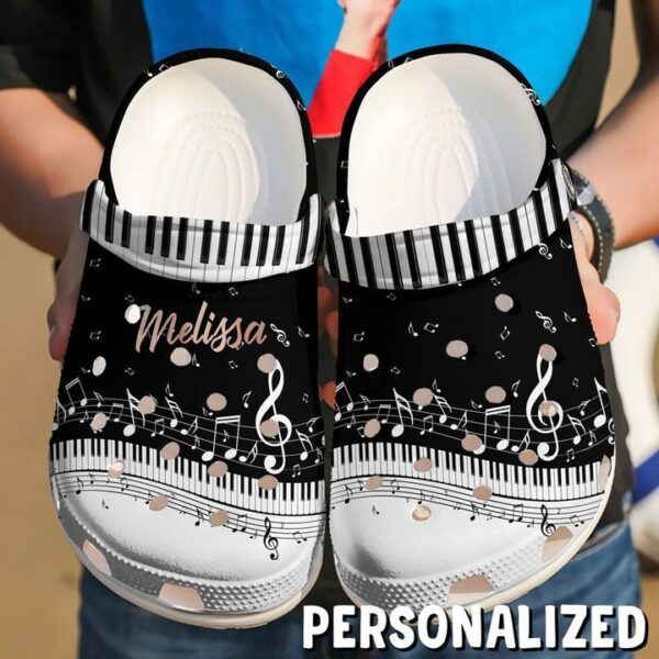 Music Personalized Piano Sheet Sku 1590 Crocs Clog Clog Shoes