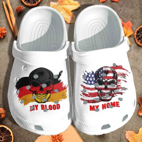 My Blood Germany My Home Usa Flag Clog Crocs Clog Shoes Gift For Man Woman