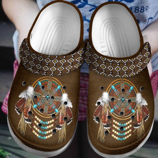 Native American Personalized Clog Custom Crocs Comfortablefashion Style Comfortable For Women Men Kid Print 3D Native American