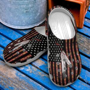 Native Personalized Clog Custom Crocs Comfortablefashion Style Comfortable For Women Men Kid Print 3D Native Flag