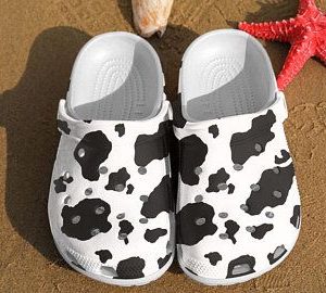 New Cow Fabric Crocs Clog Shoes Crocband Clog Comfortable For Mens And Womens