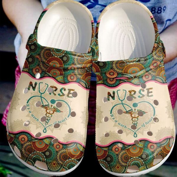 Nurse A Work Of Heart Love Doctor Crocs Clog Clog Shoes