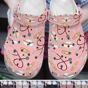 Nurse Crocs Clog Classic Clog Cute Pattern Collection Shoes