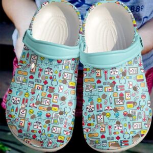 Nurse Cute Pattern Sku 1621 Crocs Clog Clog Shoes