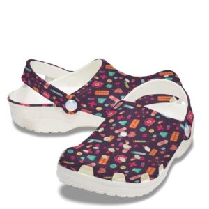 Nurse Pattern Sku 1634 Crocs Crocband Clog Comfortable For Mens Womens Classic Clog Water Shoes