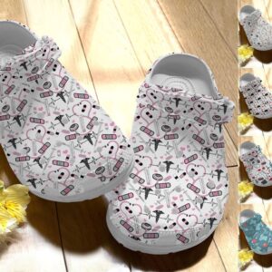 Nurse Personalize Clog Custom Crocs Fashionstyle Comfortable For Women Men Kid Print 3D Nurse Pattern