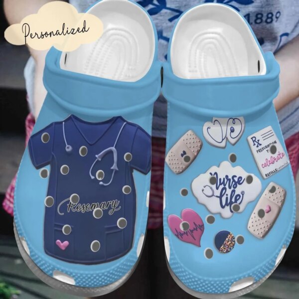 Nurse Personalized Clog Custom Crocs Comfortablefashion Style Comfortable For Women Men Kid Print 3D Bandage