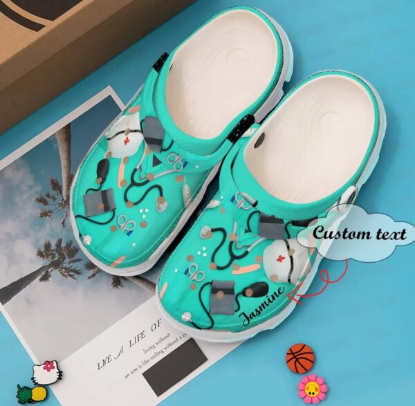 Nurse Personalized Clog Custom Crocs Comfortablefashion Style Comfortable For Women Men Kid Print 3D Scrubs