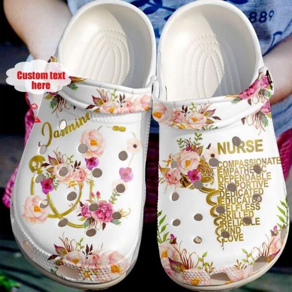 Nurse Personalized Floral Sku 1638 Crocs Clog Clog Shoes