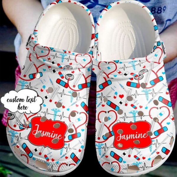 Nurse Personalized Stethoscope Sku 1701 Crocs Clog Clog Shoes