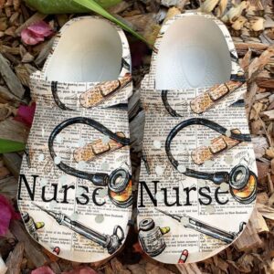 Nurse Vintage Style Sku 1716 Crocs Crocband Clog Comfortable For Mens Womens Classic Clog Water Shoes