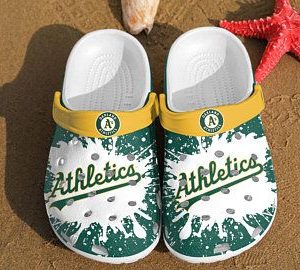 Oakland Athletics Crocband Clog Clog Comfortable For Mens And Womens Classic Clog Water Shoes Oakland Athletics Crocs