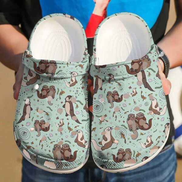 Otter Love Sku 1724 Crocs Crocband Clog Comfortable For Mens Womens Classic Clog Water Shoes