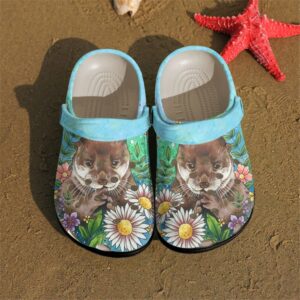 Otter Personalized Clog Custom Crocs Comfortablefashion Style Comfortable For Women Men Kid Print 3D Floral Otter