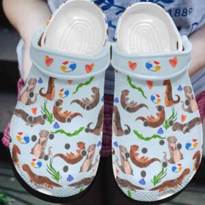 Otter Personalized Clog Custom Crocs Comfortablefashion Style Comfortable For Women Men Kid Print 3D Otter Pattern