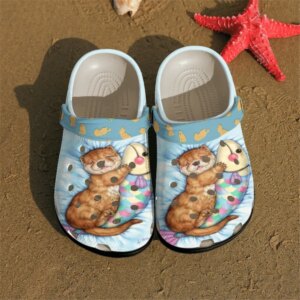 Otter Personalized Clog Custom Crocs Comfortablefashion Style Comfortable For Women Men Kid Print 3D Sleeping