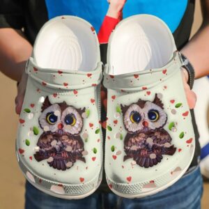 Owl Lovely Sku 1734 Crocs Crocband Clog Comfortable For Mens Womens Classic Clog Water Shoes