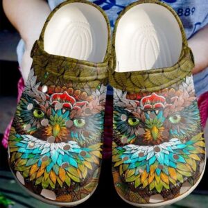 Owl Mystic Sku 1758 Crocs Clog Clog Shoes