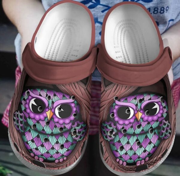 Owl Personalize Clog Custom Crocs Fashionstyle Comfortable For Women Men Kid Print 3D Pretty Owl