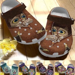 Owl Personalize Clog Custom Crocs Fashionstyle Comfortable For Women Men Kid Print 3D Whitesole Owl Collection