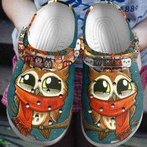 Owl Personalize Clog Custom Crocs Fashionstyle Comfortable For Women Men Kid Print 3D Winter Owl