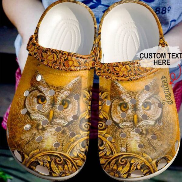 Owl Personalized Carved Sku 1744 Crocs Clog Clog Shoes