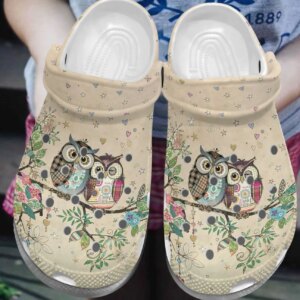 Owl Personalized Clog Custom Crocs Comfortablefashion Style Comfortable For Women Men Kid Print 3D Owl Couple