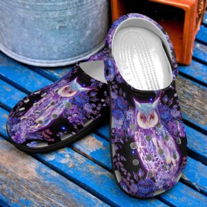 Owl Personalized Clog Custom Crocs Comfortablefashion Style Comfortable For Women Men Kid Print 3D Owl V1