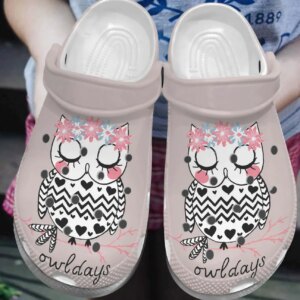 Owl Personalized Clog Custom Crocs Comfortablefashion Style Comfortable For Women Men Kid Print 3D Owldays