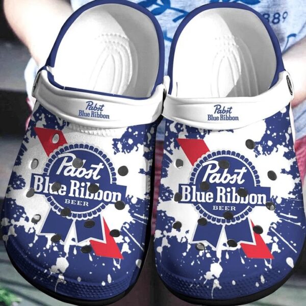 Pabst Blue Ribbon Crocs Crocband Clog Comfortable For Mens Womens Classic Clog Water Shoes Clog 191003Pbr