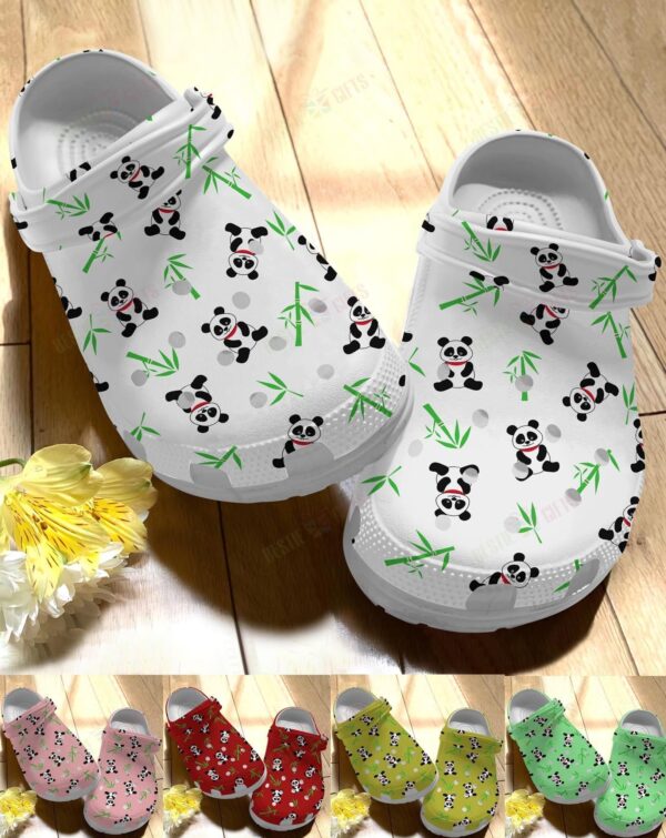 Panda Crocs Clog Classic Clog Whitesole Colorful Panda Hr14 Shoes