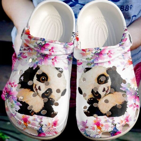 Panda Cute Sku 1774 Crocs Clog Clog Shoes