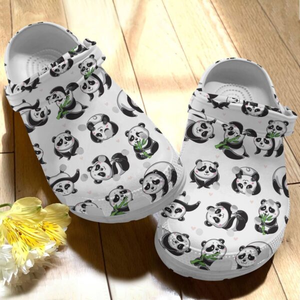 Panda Personalize Clog Custom Crocs Fashionstyle Comfortable For Women Men Kid Print 3D Whitesole Panda Lover Color Series