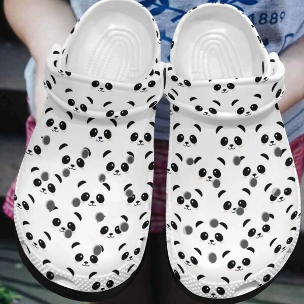 Panda Personalized Clog Custom Crocs Comfortablefashion Style Comfortable For Women Men Kid Print 3D Panda Pattern