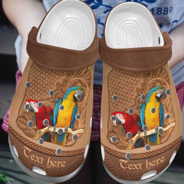 Parrots Personalize Clog Custom Crocs Fashionstyle Comfortable For Women Men Kid Print 3D Personalized Colorful Parrots