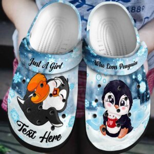 Penguin Personalized Clog Custom Crocs Comfortablefashion Style Comfortable For Women Men Kid Print 3D Just Love Penguin Very Much