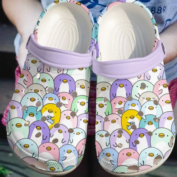 Penquin Personalize Clog Custom Crocs Fashionstyle Comfortable For Women Men Kid Print 3D Whitesole The Guy