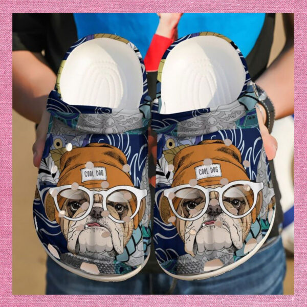 Personalized Bulldog Cool Dog Crocs Clogy Shoes For Mens And Womens