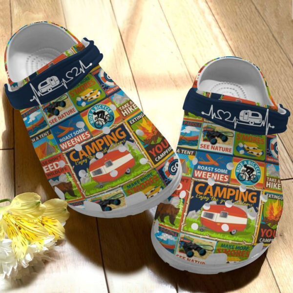 Personalized Camping Camper Lovers Crocs Clogy Shoes For Mens And Womens