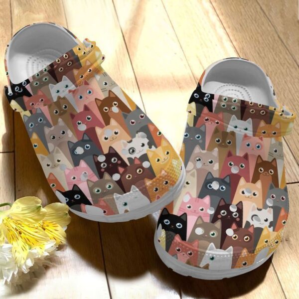 Personalized Cats Cute Animation Crocs Clogy Shoes For Mens And Womens