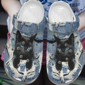 Personalized Crocs Clog Black Cat