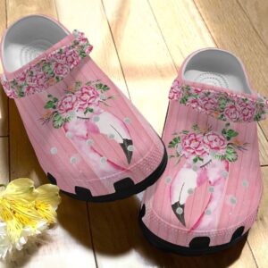 Personalized Crocs Clog Flamingo Love U