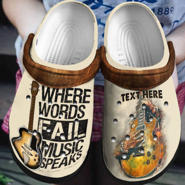 Personalized Crocs Clog Guitar