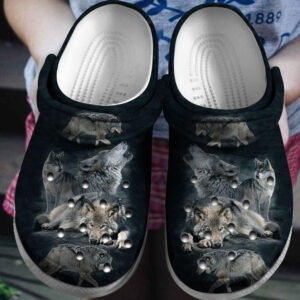 Personalized Crocs Clog Wolf